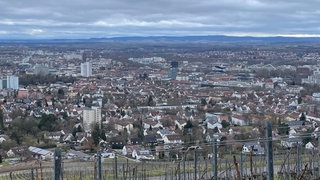 Stadtansicht Heilbronn vom Wartberg aus.