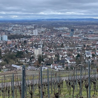 Stadtansicht Heilbronn vom Wartberg aus.