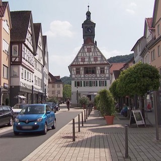 Die Innenstadt von Künzelsau. In einem Wahllokal gab es unzulässige Wahlwerbung