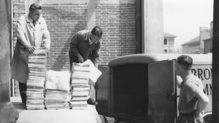 Heilbronner Stimme wird 80. Historisches Foto.