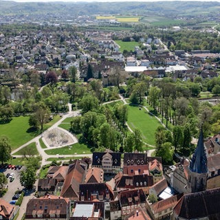 Der für die Landesgartenschau neu gestaltete Hofgarten in Öhringen