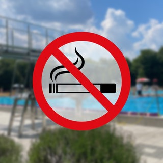 Rauchverbot im Freibad (Symbolbild)