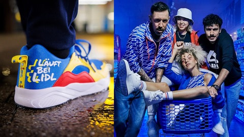 Kleidung mit Logos von Lidl oder Aldi sind im Trend. 