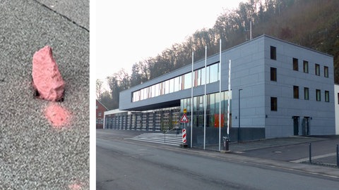 Die Feuerwache in Wertheim: Auf dem dortigen Dach landeten in jüngster Zeit immer wieder Steine.
