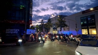 Der Autokorso in Heilbronn - nach Angaben der Polizei verlief alles friedlich. 