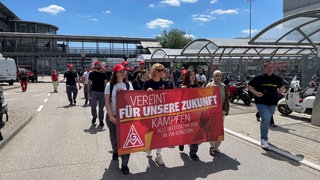 Protest vor dem Audi Werk Neckarsulm