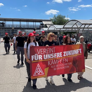 Protest vor dem Audi Werk Neckarsulm