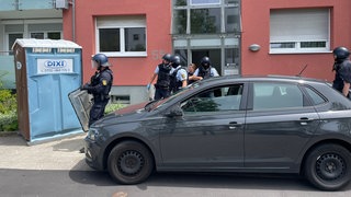 Polizeieinsatz in der Südweststadt in Karlsruhe