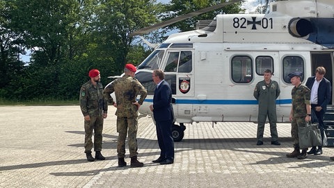Verteidigungsminister Boris Pistorius beim Besuch des ABC-Abwehrkommandos in Bruchsal