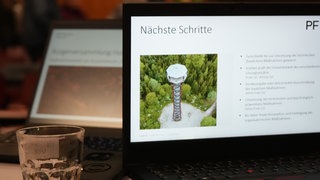 Auf der Informationsveranstaltung in Pforzheim-Hohenwart hat die Stadt über mögliche Maßnahmen am Aussichtsturm informiert. 