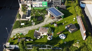 Der Regenwasserpark in Rastatt von oben
