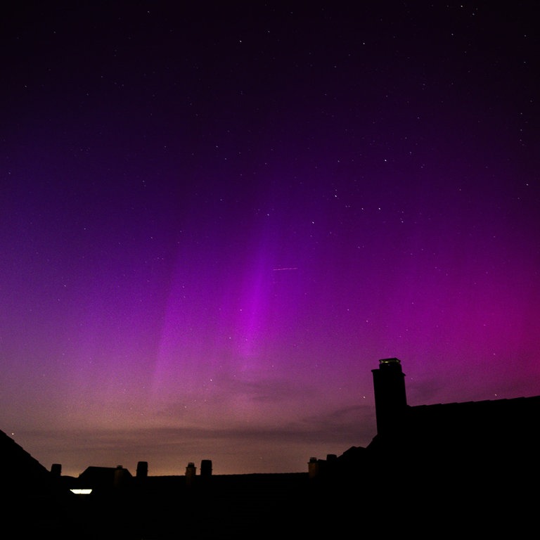 Nordlichter erstrahlen über Karlsruhe