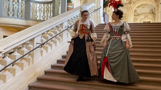 350. Geburtstag von Sibylla Augusta: Hofdamen bei einer Sonderführung