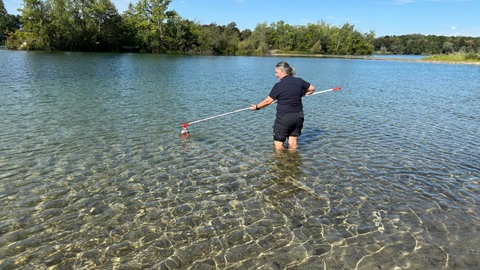 Der Baggersee Streitköpfle bei Karlsruhe wurde wegen Darmbakterien gesperrt.