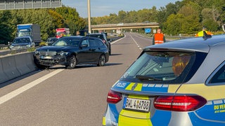Nach einem Unfall war die A5 zwischen Karlsruhe Bruchsal gesperrt