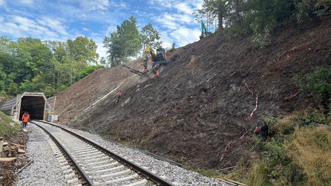 Baustelle der Hermann-Hesse-Bahn im Kreis Calw