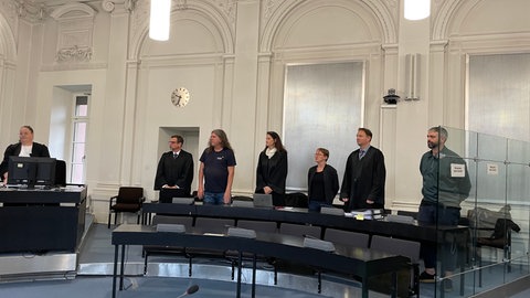 Berufungsprozess am Landgericht zu KSC-Pyro-Skandal