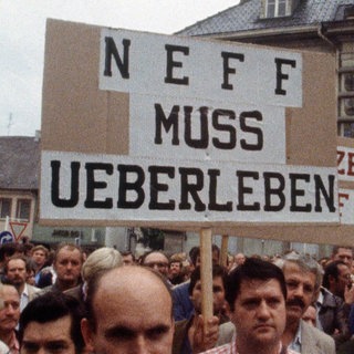 Eine Kundgebung in Bretten im Jahr 1982