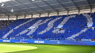 Fan-Choreo des KSC im Wildparkstadion