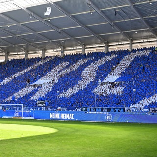 Fan-Choreo des KSC im Wildparkstadion