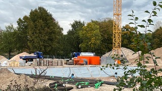 Die Fliegerbombe aus dem Zweiten Weltkrieg wurde auf der Baustelle des Kombibads gefunden