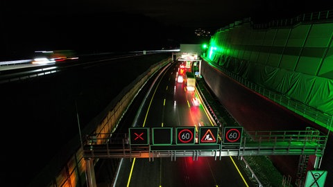 Verlegung auf die neue Fahrbahn der A8 bei Pforzheim