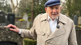 Walter Bingham in Karlsruhe, der Zeitzeuge ist vor dem Holocaust nach England geflohen.