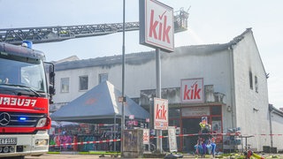 Brand beim Textildiscounter Kik in Malsch