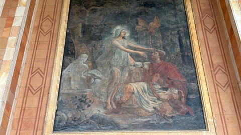 Die Keller-Sage ist als Gemälde auch im Wandelgang der Trinkhalle in Baden-Baden zu sehen