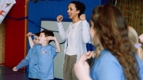 Kinder im Leichtathletik-Camp in Waghäusel