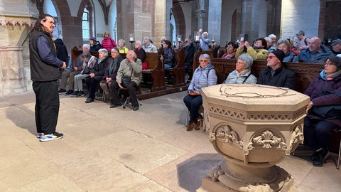Ludwig Nestler ist Gästeführer im Kloster Maulbronn und bietet in der Karwoche Maultaschenführungen an.