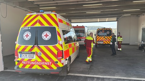 Rettungswagen für den Patiententransport zum neuen Gesundheitscampus