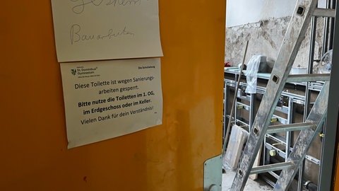 Derzeit entstehen im St. Dominikus-Gymnasium die neuen Toiletten für die Jungen. 