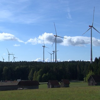 Windräder in Seewald im Kreis Freudenstadt im Schwarzwald