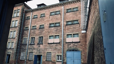 Blick in den Innenhof des "Faulen Pelzes" in Heidelberg