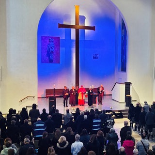 Andacht in der Citykirche Konkordien in Mannheim nach der Amokfahrt