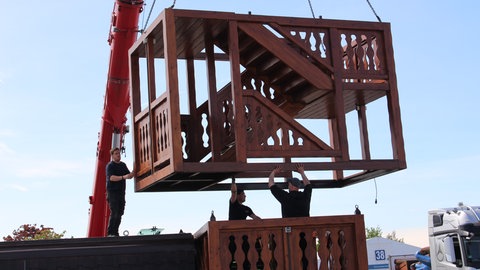 Aufbauarbeiten auf dem Maimarkt Mannheim