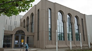 Blick auf die jüdische Synagoge in Mannheim