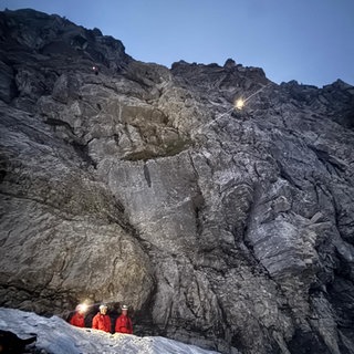 Bergretter der Bergrettung Tirol an der Zugspitze 