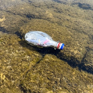 Fährfrau Martina Kreutzer findet Flaschenpost an ihrer Fähre in Edingen Neckarhausen