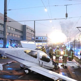 Abgestürztes Kleinflugzeug