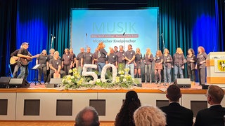 Der Mosbacher Kneipenchor umrahmte den Empfang musikalisch