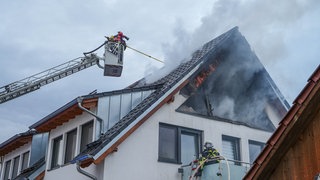 Dachstuhlbrand in Epfenbach (Rhein-Neckar-Kreis)