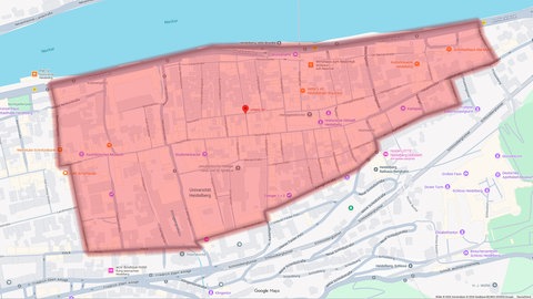 Karte zu den neuen Sperrzeiten in der Heidelberger Kernaltstadt