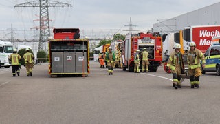 Gefahrguteinsatz der Feuerwehr in Weinheim