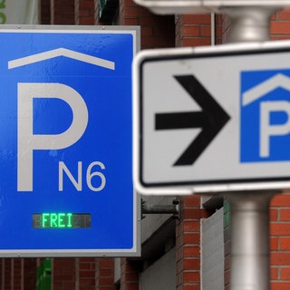Die Einfahrt zum Parkhaus N6 in Mannheim