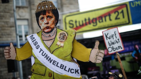 Protest gegen S21 bei Montagsdemo