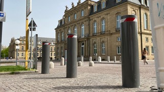 Poller in der Innenstadt Stuttgart