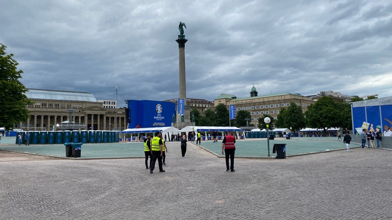 Schlossplatz in Stuttgart: wenig los