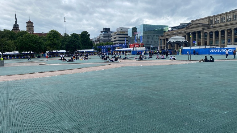 Schlossplatz in Stuttgart: wenig los
